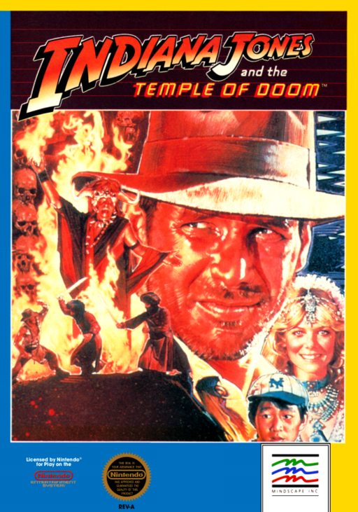 Indiana Jones and the Temple of Doom (USA) (Rev 1) box art
